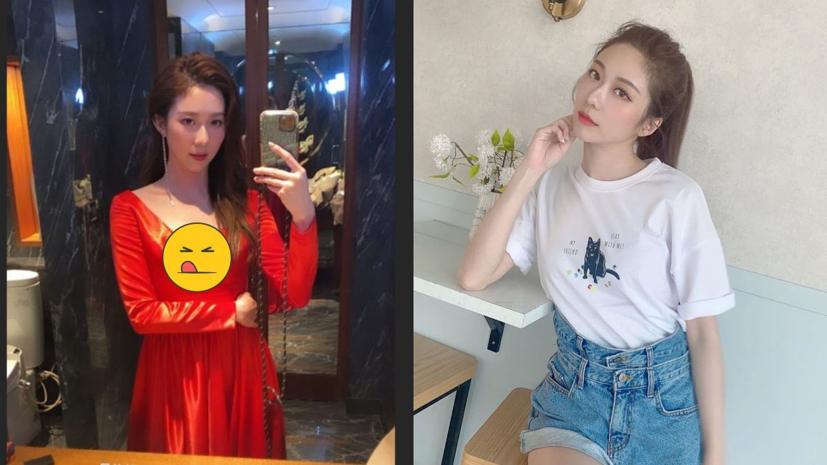 ▲張景嵐大紅色禮服上下齊開。（圖／張景嵐IG） 