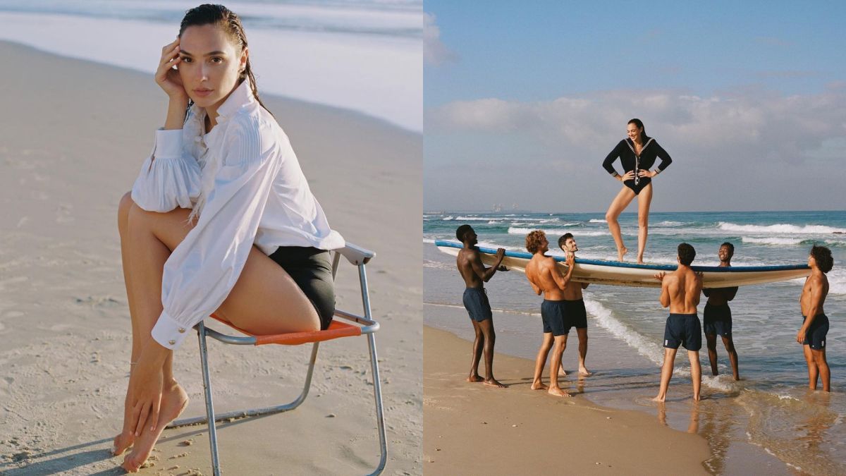 ▲蓋兒加朵露腿根致敬辛蒂克勞馥。（圖／蓋兒加朵IG）