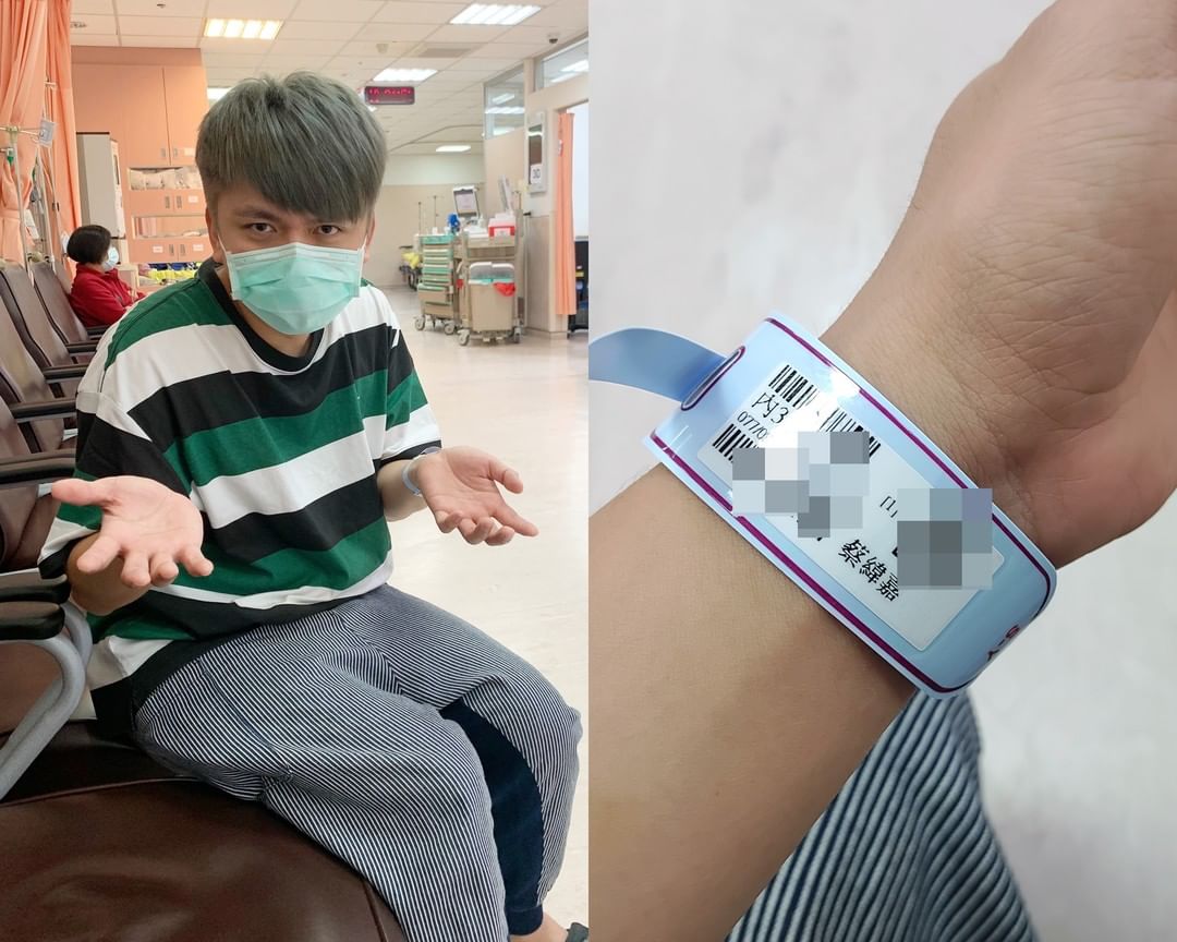 ▲蔡阿嘎漂髮漂到過敏，半夜緊急掛急診。（圖／蔡阿嘎IG） 