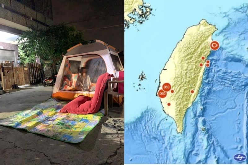 ▲台南昨晚連三次地震，因此有網友決定「超前佈署」。（圖／翻攝自《我是新營人》 ） 