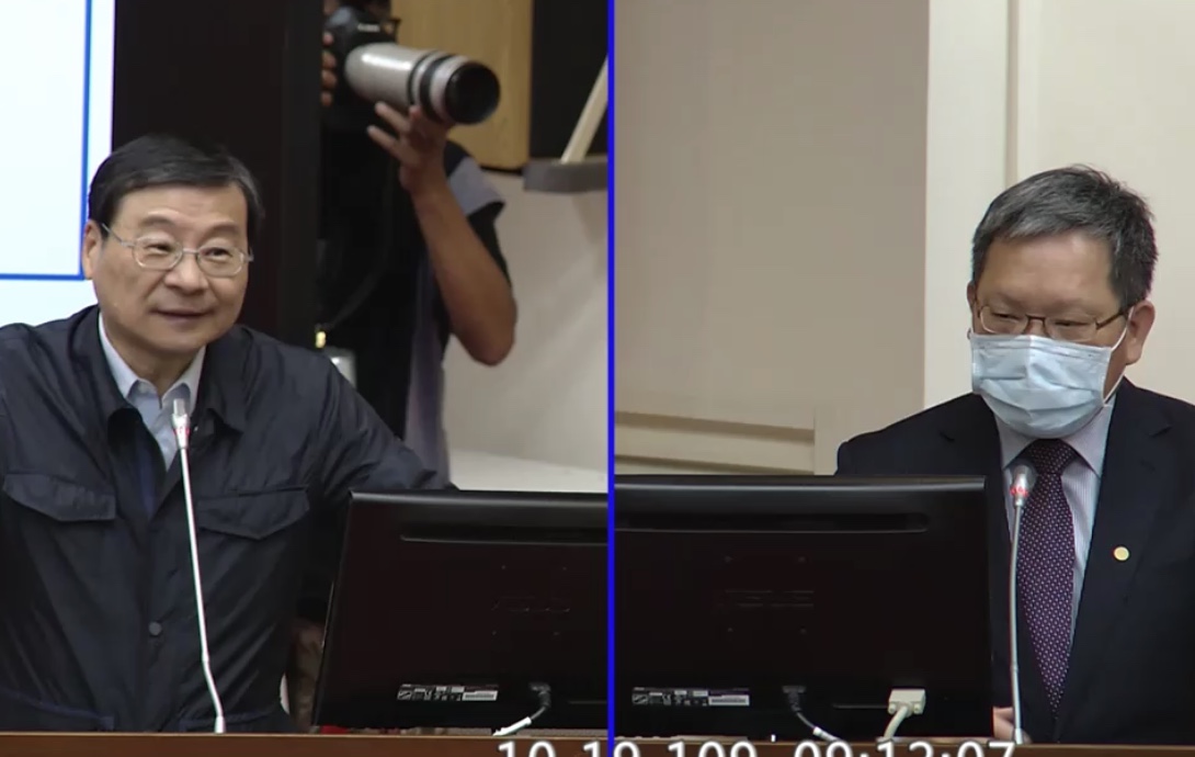 ▲國民黨立委曾銘宗（左）在立法院財委會質詢現在是不是打房時機？財政部長蘇建榮表示「會在適當時機做」。（圖／擷取自立法院議事轉播）