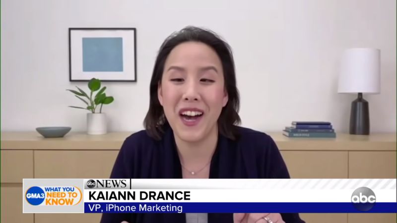 ▲蘋果產品行銷副總裁德蘭斯(Kaiann