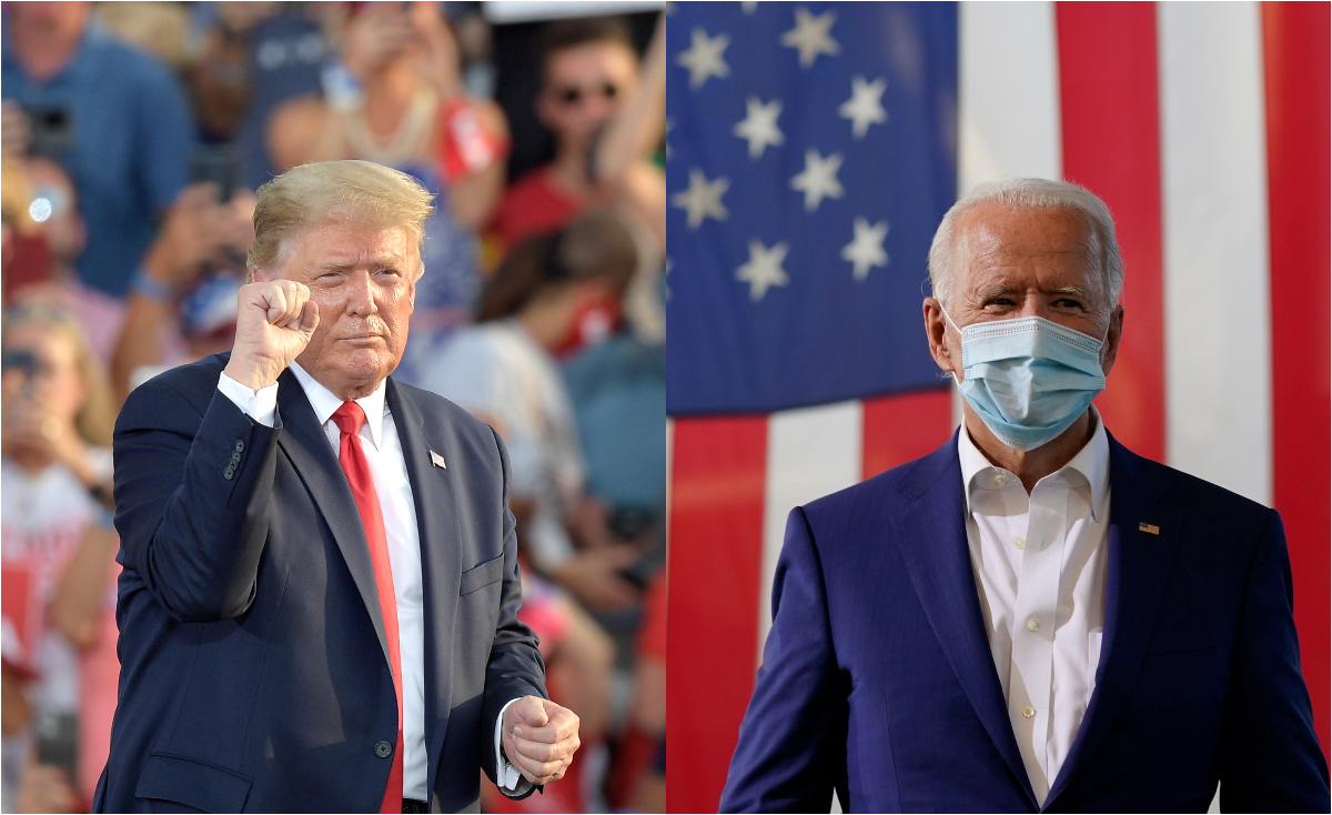 ▲中央佛羅里達大學政治學教授形容，佛羅里達作為「搖擺州」，既不是藍色（民主黨）也不是紅色（共和黨），它是「紫色的」。（圖／美聯社／達志影像）