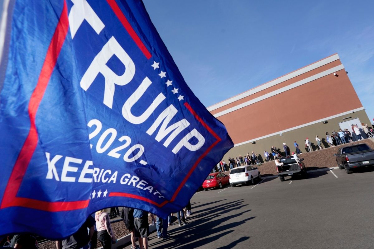 ▲美國總統大選川普民調嚴重落後。（圖／美聯社／達志影像）