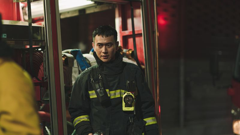 ▲劉冠廷在《火神的眼淚》中飾演正義消防員。（圖