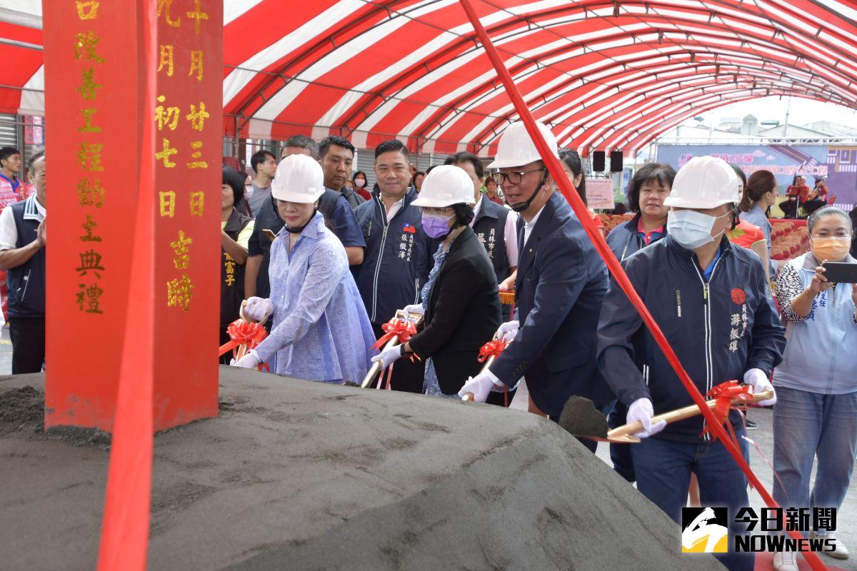 ▲彰化縣政府辦理「縣道137線林厝派出所前路口改善工程」，縣長王惠美、員林市長游振雄等人共同主持動土典禮。（圖／記者陳雅芳攝，2020.10.23）