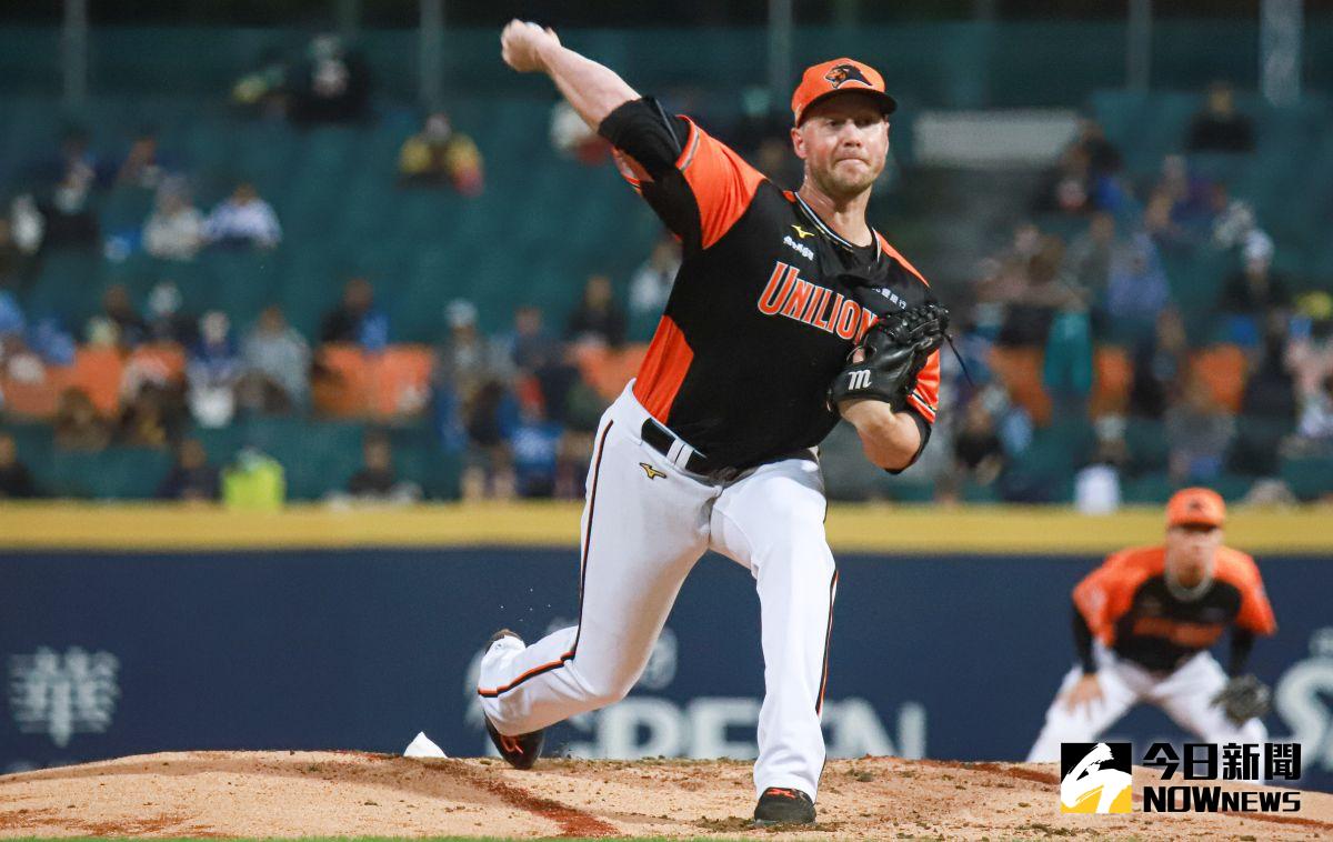 ▲統一獅猛威爾投出代表作。（圖／記者葉政勳攝）