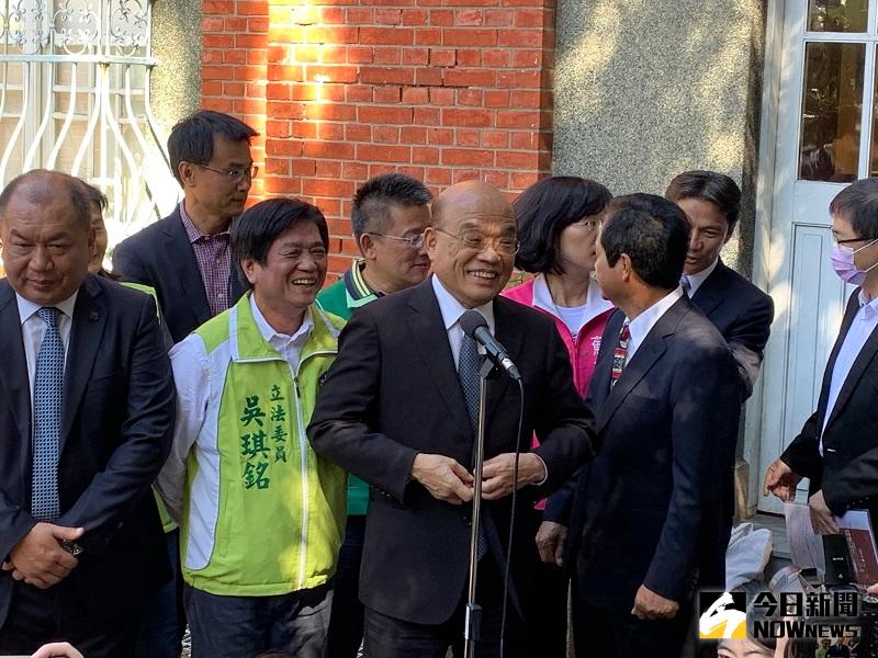 ▲蘇貞昌希望習近平能說到做到，不要稱霸，不要製造區域和平的困擾。(圖/記者康子仁攝)