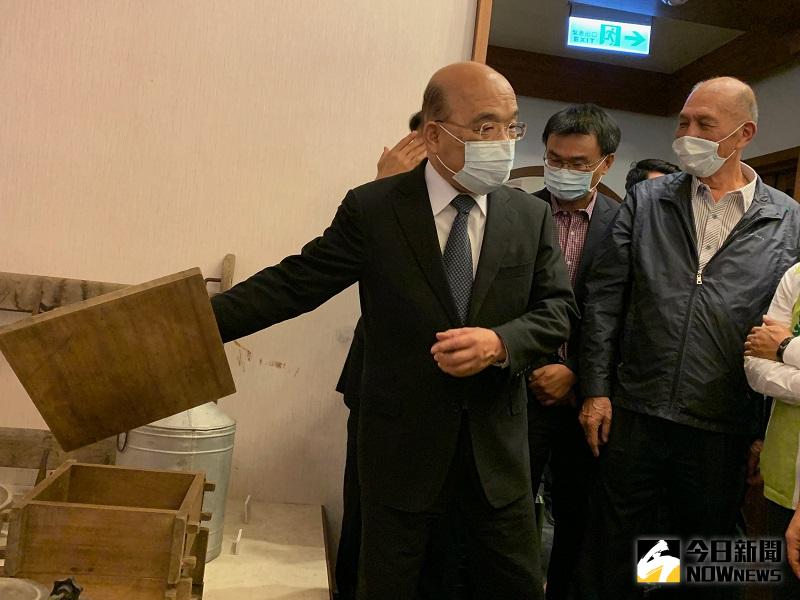 ▲蘇貞昌表示，馬英九當過總統，講話要以台灣利益優先，也要尊重主流民意，注意這塊土地的歷史和人民的感情。(圖/記者康子仁攝)