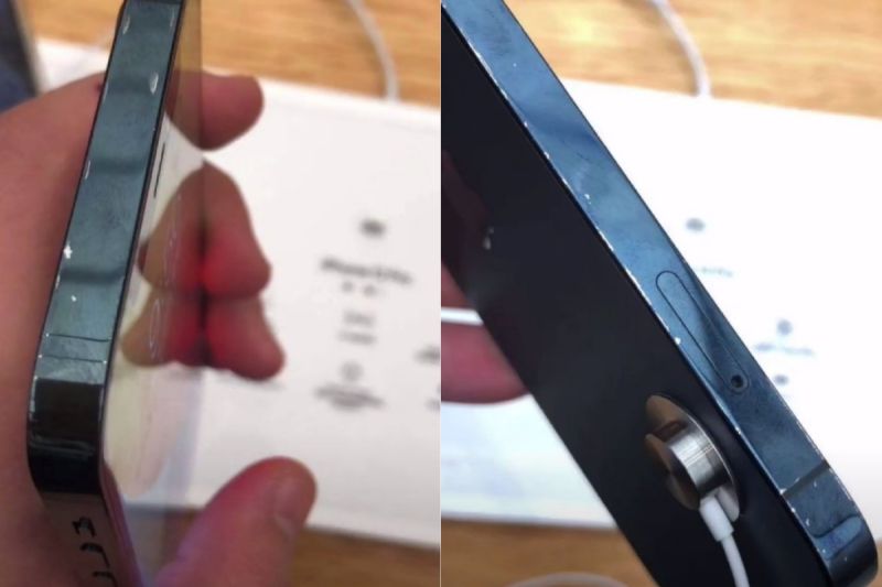 ▲大陸網友去直營店時，發覺iPhone12的展示機，已經出現掉漆的情況。（圖／翻攝自《烈楓 微博》 ） 