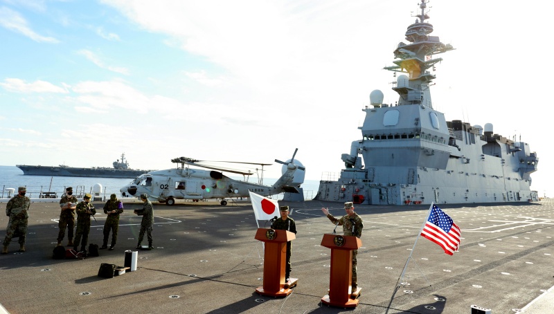 ▲美國與日本聯手「銳劍」海陸空軍事演習 26 日起為期 11 天，在日本本土、沖繩和周邊海域展開。（圖／美聯社／達志影像）