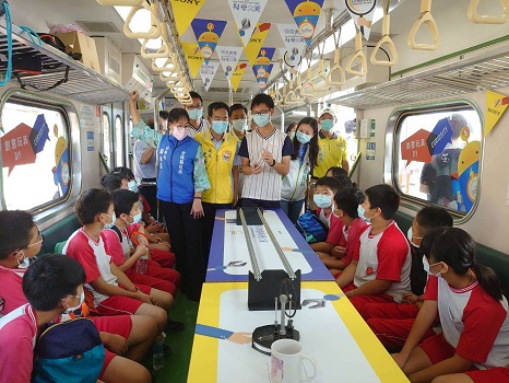 ▲「臺灣科普環島列車-全臺走透透活動」27日抵達雲林斗南火車站。（圖／記者洪佳伶攝，2020.10.27）