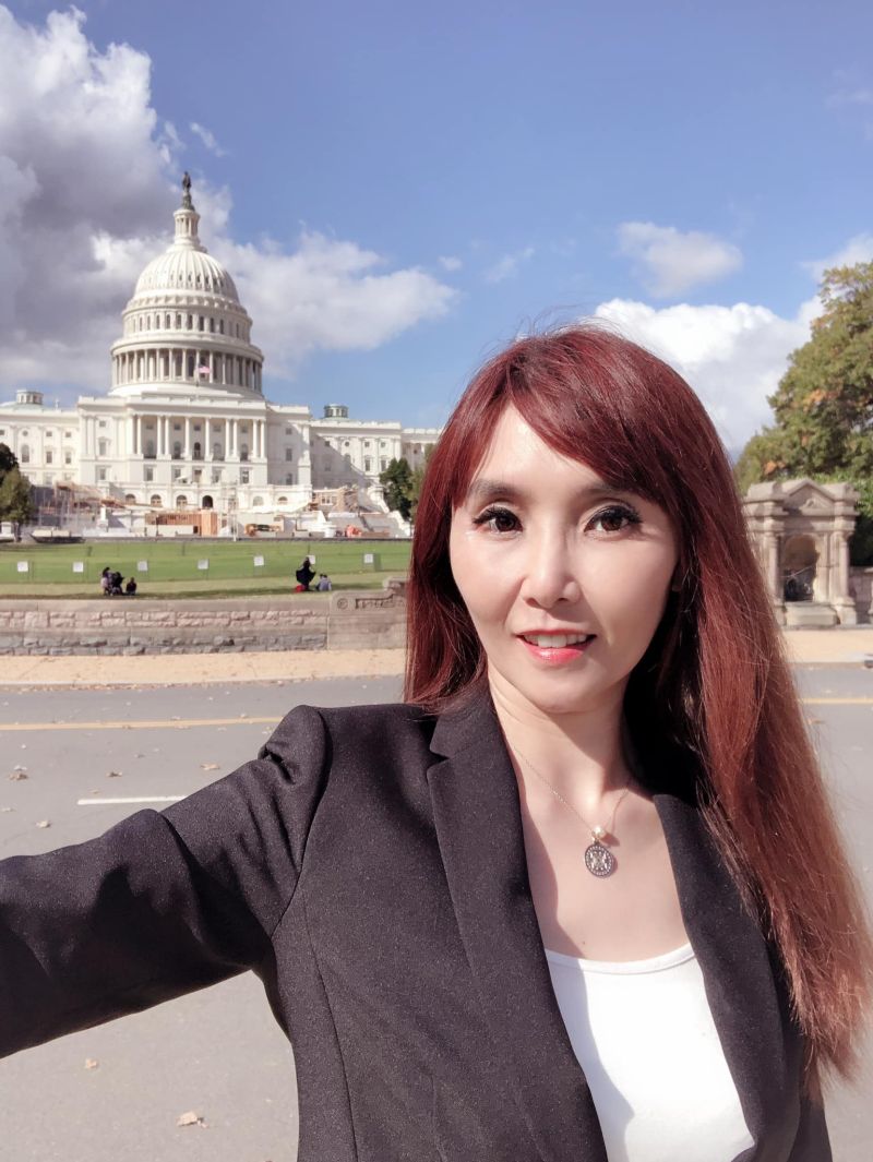 ▲黃倩萍赴美直擊總統大選。(圖/黃倩萍臉書)