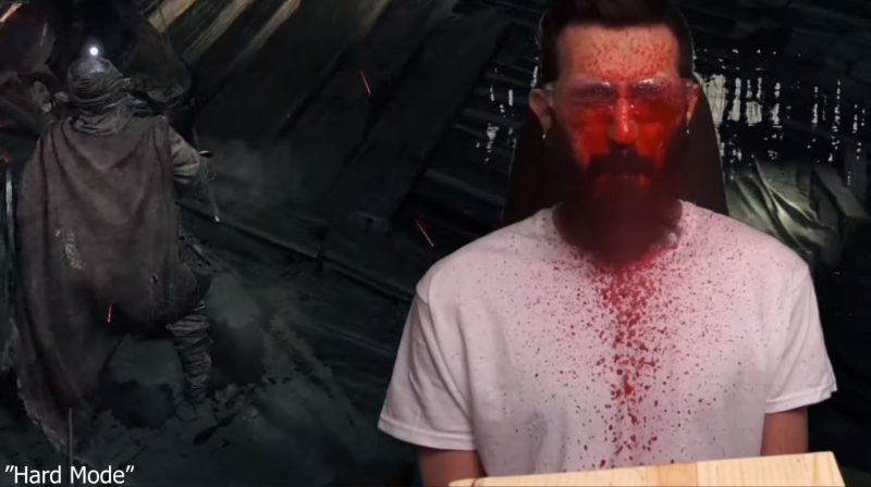 Youtuber異想天開製作《黑暗靈魂》「噴射懲罰機」　被打一下全身就會被紅色液體大爆射
