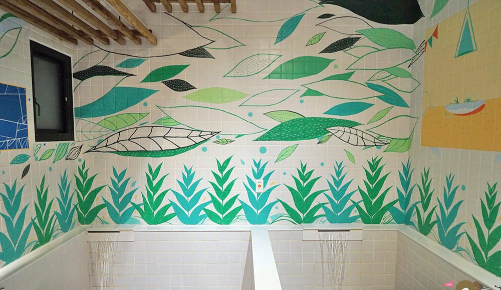 ▲設計感爆棚的文創澡堂！兩天一夜台灣錢湯洗澡去。（圖／說走就走! V歐妮旅行攝）