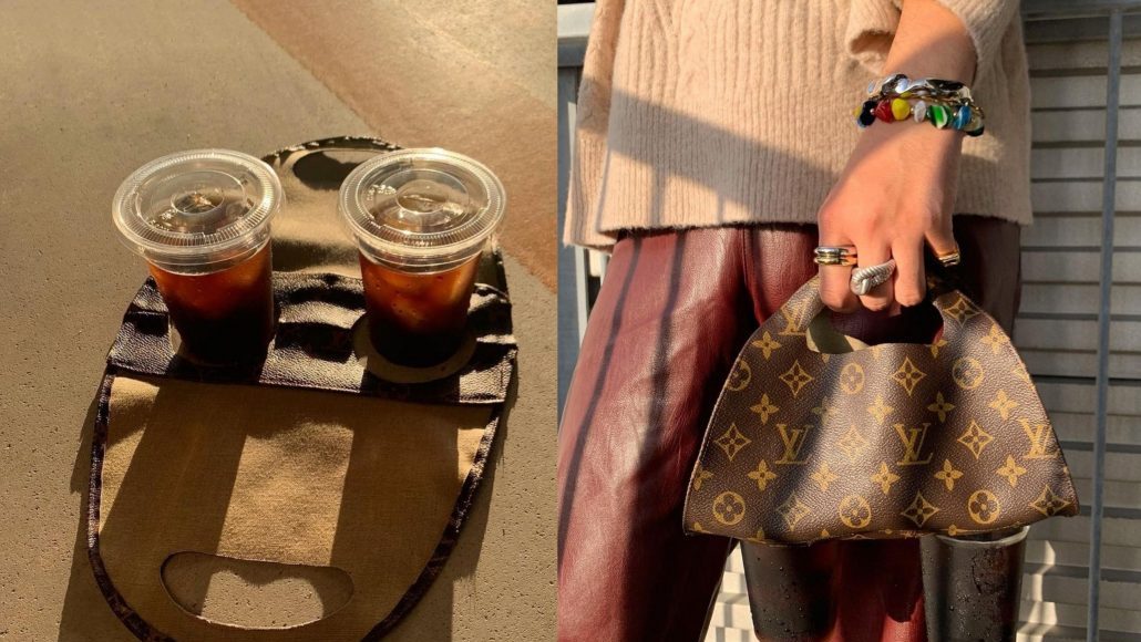 ▲有日本設計師設計出客製化精品手搖飲料袋，讓喝珍奶從平民享受提升到另一個奢華境界 。（圖／翻攝自IG）