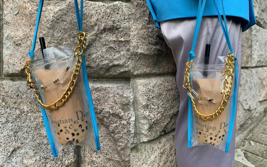 ▲有日本設計師設計出客製化精品手搖飲料袋，讓喝珍奶從平民享受提升到另一個奢華境界 。（圖／翻攝自IG）