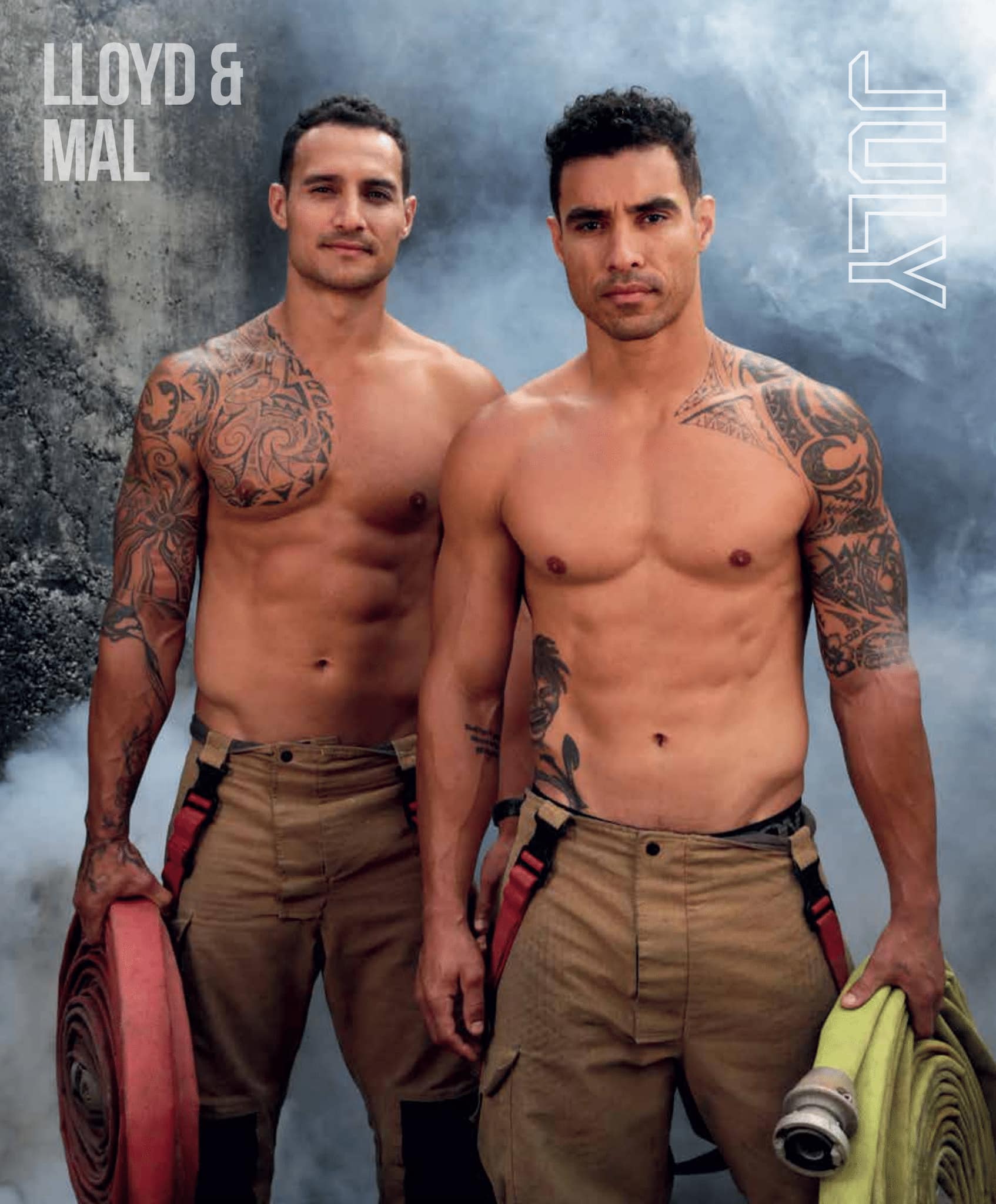 消防員沒穿衣服版（圖／Facebook@Australian Firefighters Calendar）