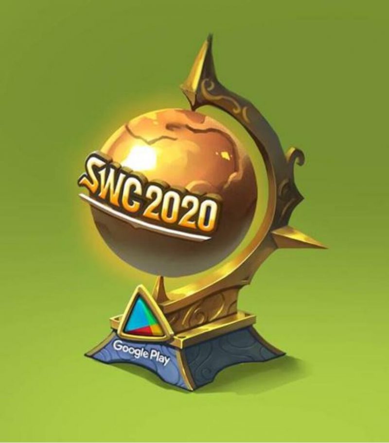 《魔靈召喚》SWC 2020 X Google Play紀念雕像。