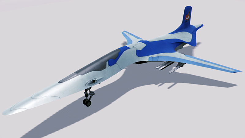 除了改裝延役的真實戰機外，《空戰奇兵3》中有非常多的原創未來機體出現，其中最受歡迎的莫過於R系列「Delphinus」，後來在《空戰奇兵：無限》中也以DLC機體的姿態登場。