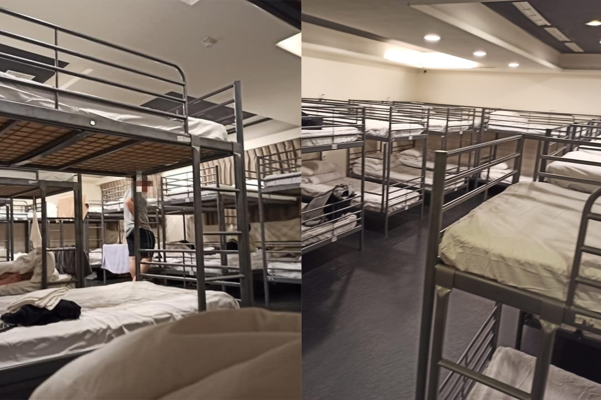 ▲原PO入住青年旅社，裡面風格竟是「營區風」。（圖／翻攝自《爆怨2公社》 ） 