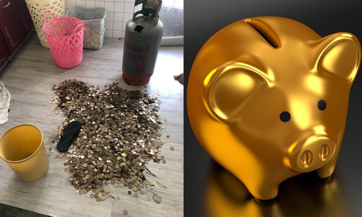 ▲有網友分享朋友用「瓦斯桶」存錢，畫面曝光讓網友直呼「會算到瘋掉」。（翻攝自《爆廢1公社》、示意圖取自 pixabay ）