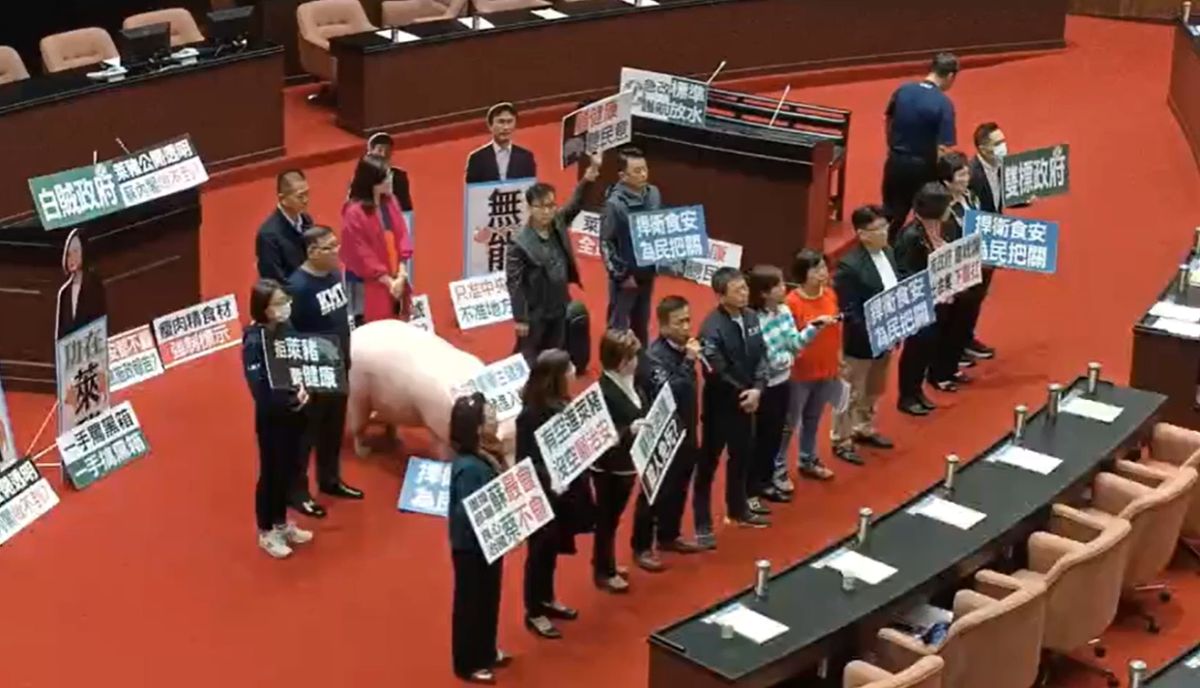 ▲國民黨團持續杯葛議事，立委賴士葆表示，黨團方面已經達成共識，只要蘇貞昌不道歉，就不讓他上台，直到會期結束為止。　（圖／擷取國民黨團直播。）