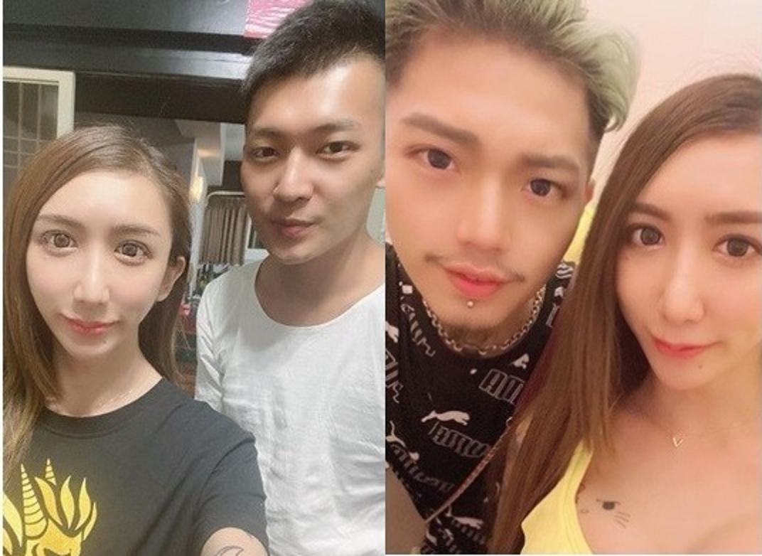 ▲罔腰與現任男友（圖右）出遊惹出爭議，前男友鳳梨（圖左）代為道歉。（圖／翻攝罔腰臉書）