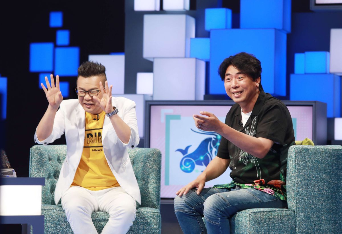 ▲沈玉琳（左）、梁赫群上節目現場笑鬧聲不斷。（圖／公視提供） 