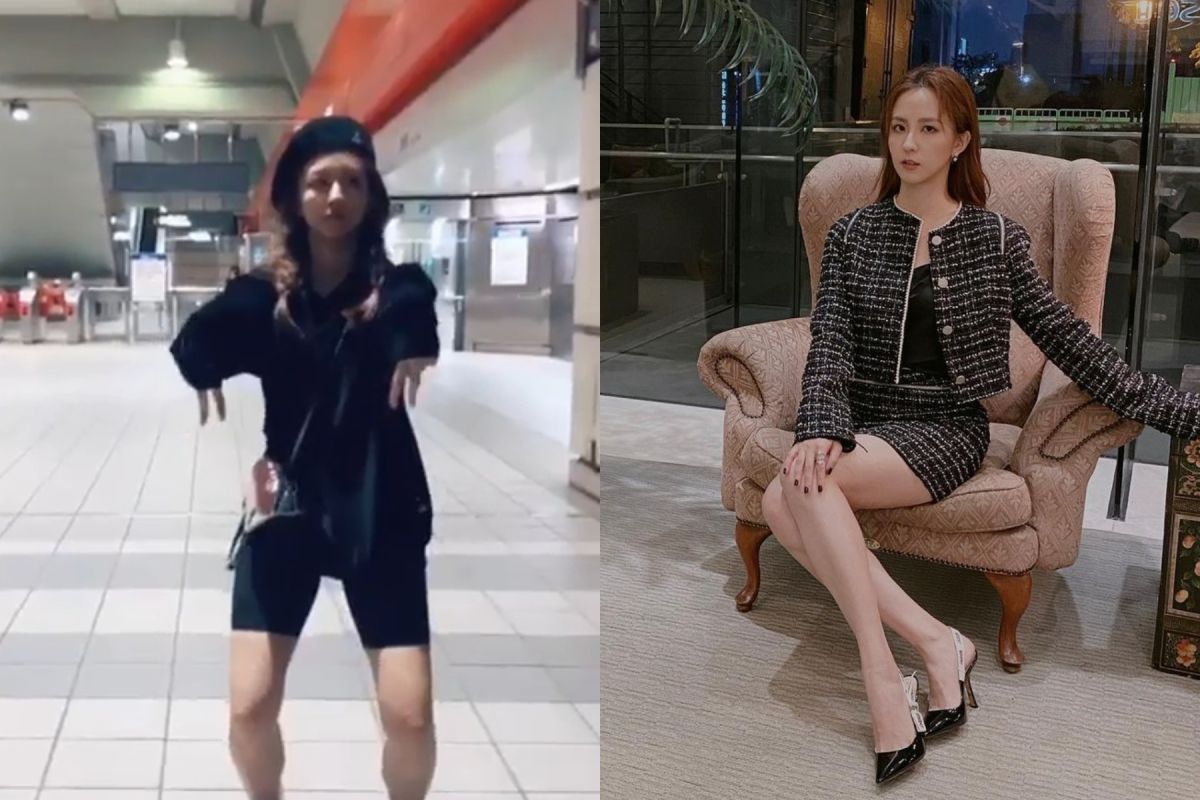 ▲周曉涵跟風模仿螃蟹舞。（圖／周曉涵IG） 

 