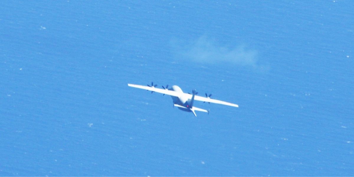 ▲中共解放軍11月3日出動1架次運8反潛機。（圖／國防部提供）