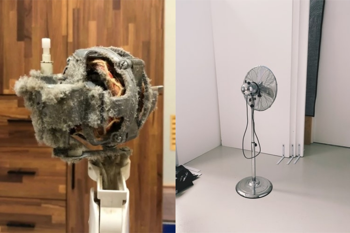 ▲原PO將電風扇拆開清洗，一看馬達嚇傻。（示意圖／翻攝自《Dcard》及《unsplash》 ）