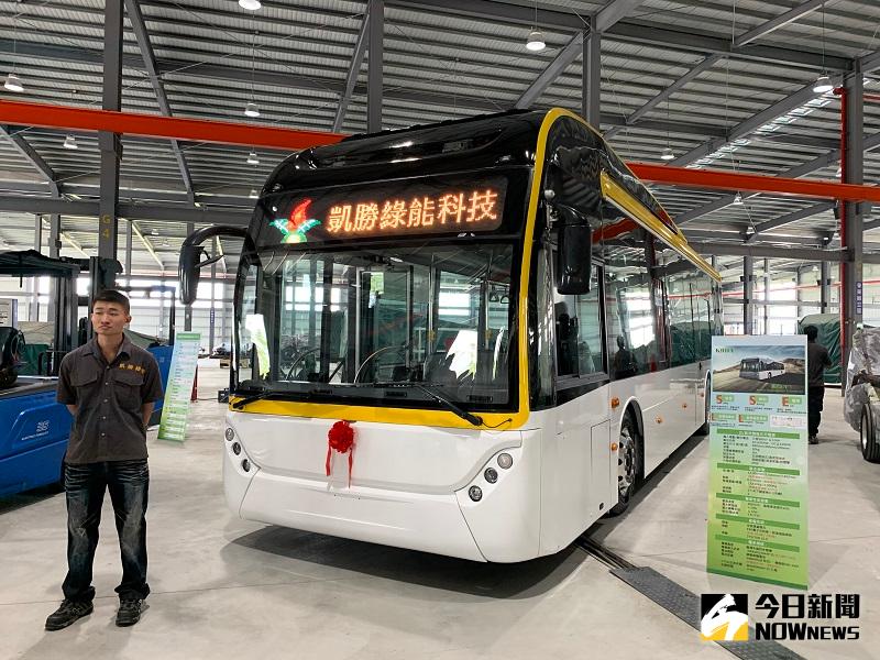 ▲設置於嘉義縣馬稠後工業區的凱勝綠能公司，專長於電動大巴的建置，獲府城客運近2億元訂單。(圖／記者陳惲朋攝）