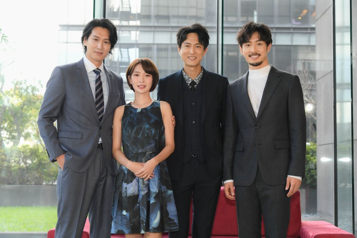 ▲邵翔（左起）、李亦捷、邱昊奇、管麟今（4）日出席《廢財闖天關》記者會。（圖 / 三立提供）