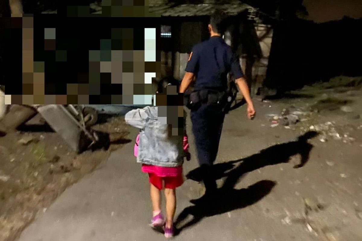 ▲執行校園安全巡邏發現女童。（圖／記者洪佳伶翻攝）