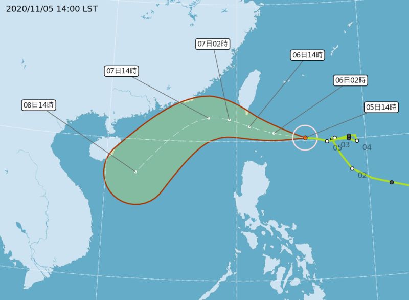 ▲氣象局針對輕颱閃電發布颱風警報。（圖／氣象局提供）