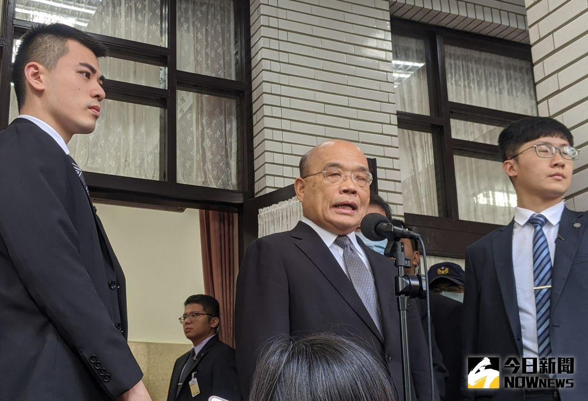 ▲美國大選結果未定，行政院長蘇貞昌說，美國民主政治選出來的結果，都會尊重。（圖／記者鄭宏斌攝，2020.11.06）