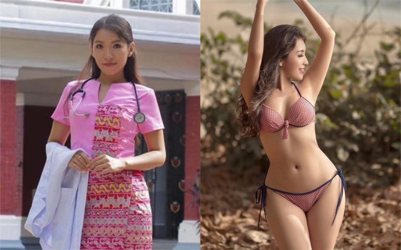 ▲來自緬甸的 Nang Mwe San 是緬甸相當知名的性感網紅，平時會在社群媒體上分享裸露自拍，身材勻稱豐腴的她吸引不少粉絲追蹤。（圖／翻攝自IG）