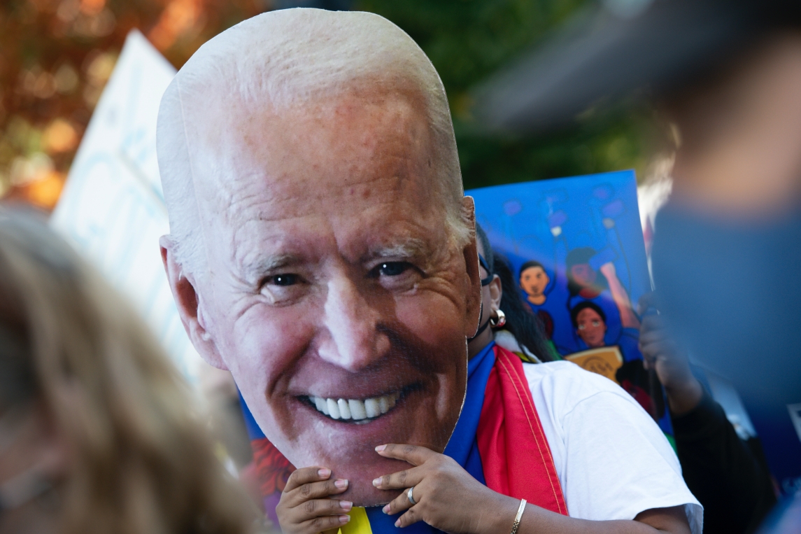 ▲民主黨候選人拜登接連逆轉賓夕法尼亞及喬治亞州，距勝選僅一步之遙。（圖／美聯社／達志影像）