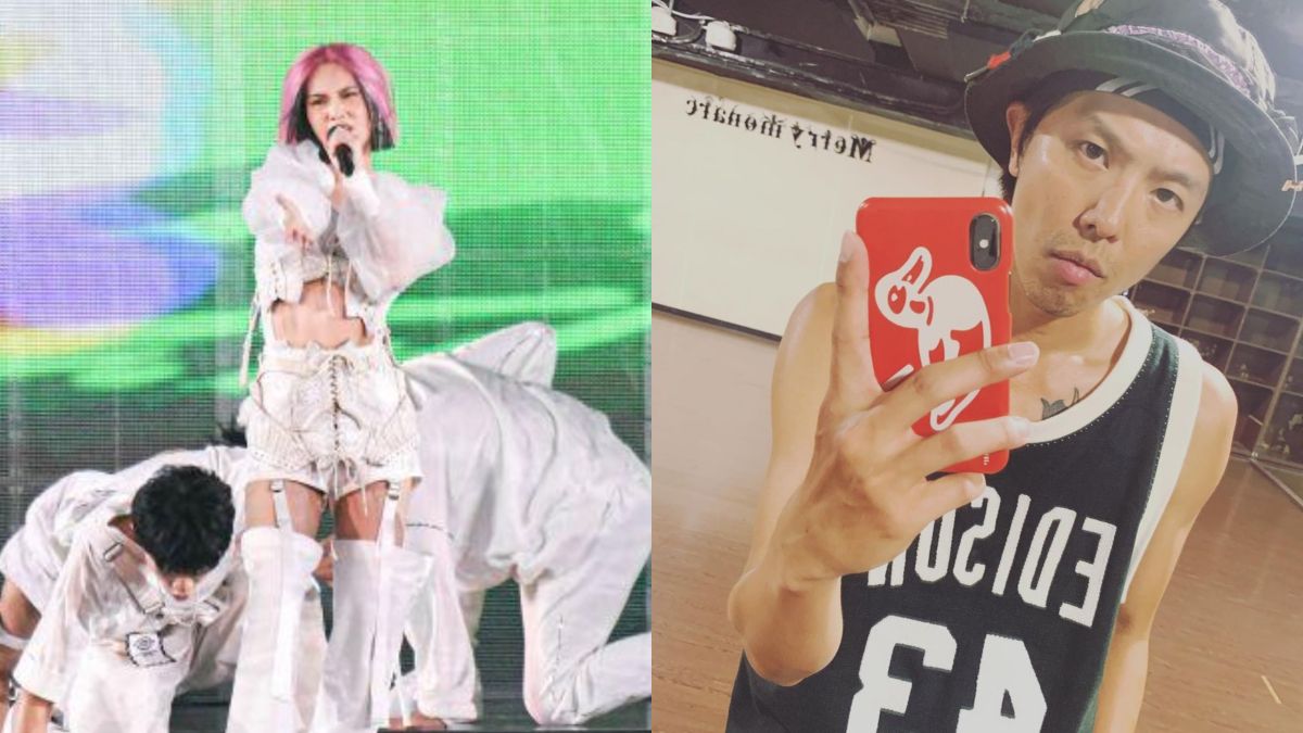 ▲楊丞琳（左）演唱會第2天，收到小鬼經紀人代送的花籃 。（圖／小鬼IG、記者葉正勳攝） 