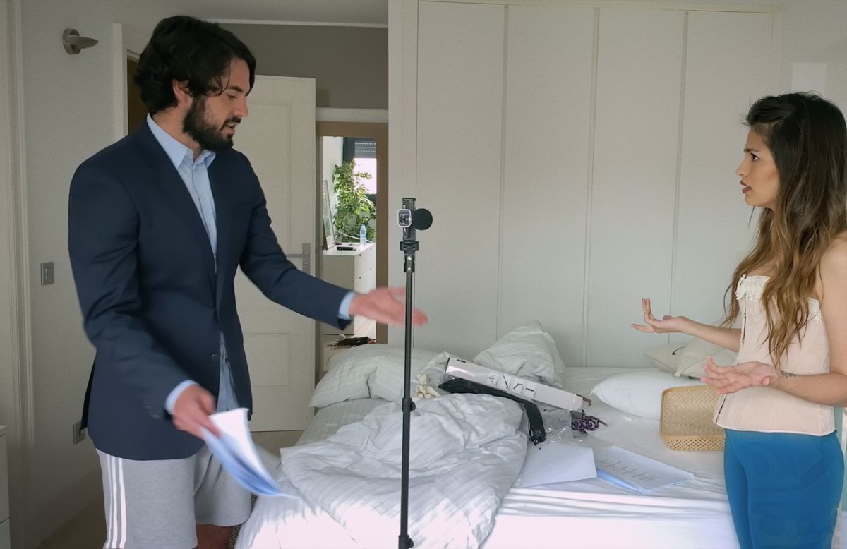 ▲足球金童伊斯科（左）偕同女友莎拉薩拉莫，一起過足戲癮。（圖／天馬行空）

