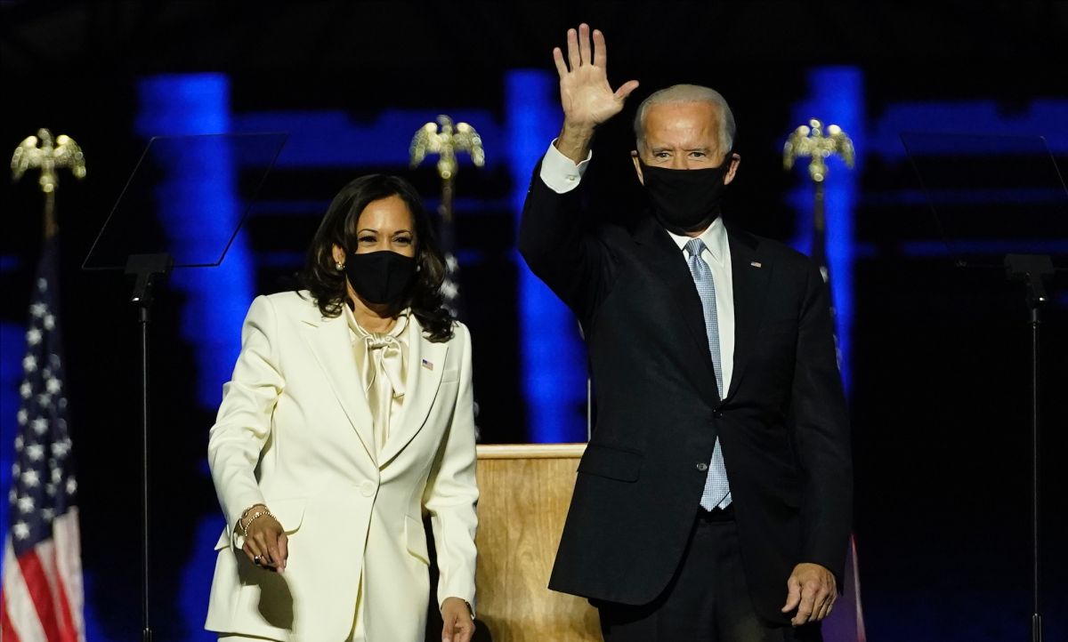 ▲拜登、賀錦麗被認為當選美國第46屆正副總統，各國領導人、外交部門紛紛發送祝賀訊息。（圖／美聯社／達志影像）