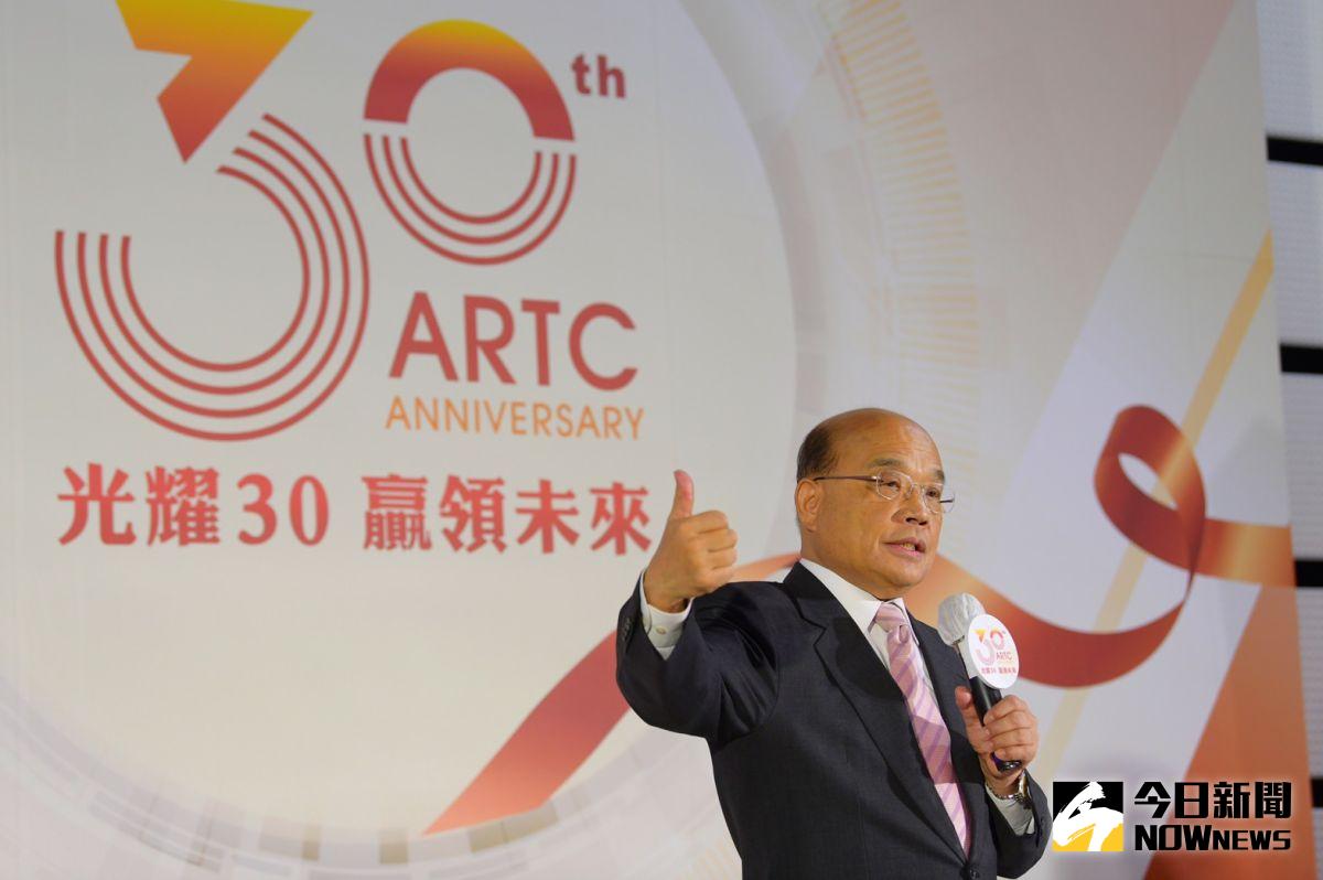 ▲行政院蘇貞昌南下參加車輛研究測試中心成立30周年慶。（圖／記者陳雅芳攝，2020.11.09）