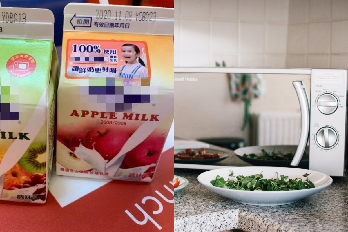 ▲原PO好奇，同樣是調味乳，為何蘋果牛奶沒有微波圖示？（示意圖／翻攝自《Dcard》 及《pexels》 ）