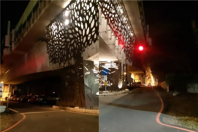 ▲一名長榮男大生爆料,不到三天,台鐵便道的路燈又被關起來。(圖/翻攝Dcard)