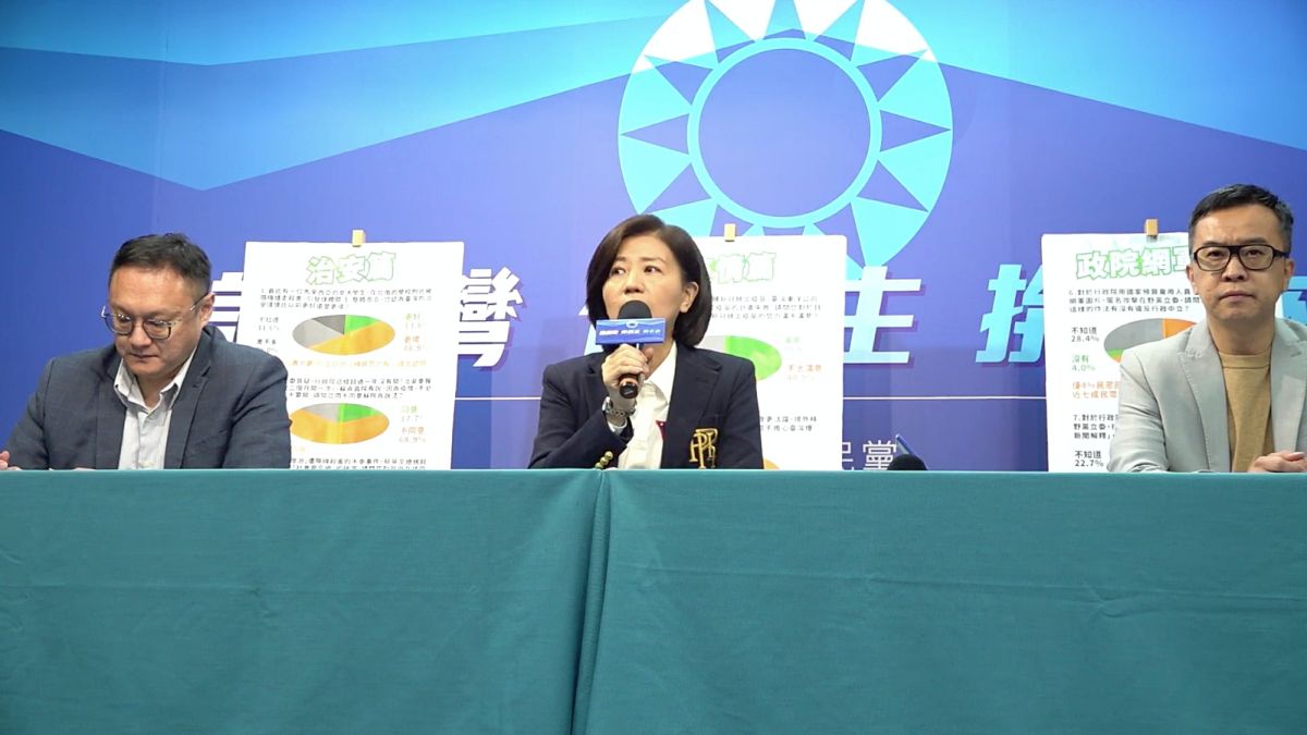 ▲國民黨文傳會主委王育敏與副主委鄭照新、黃子哲召開記者會，批評民進黨政府「倒行逆施、行政院荒腔走板」。（圖／記者丁上程攝,2020.11.10）