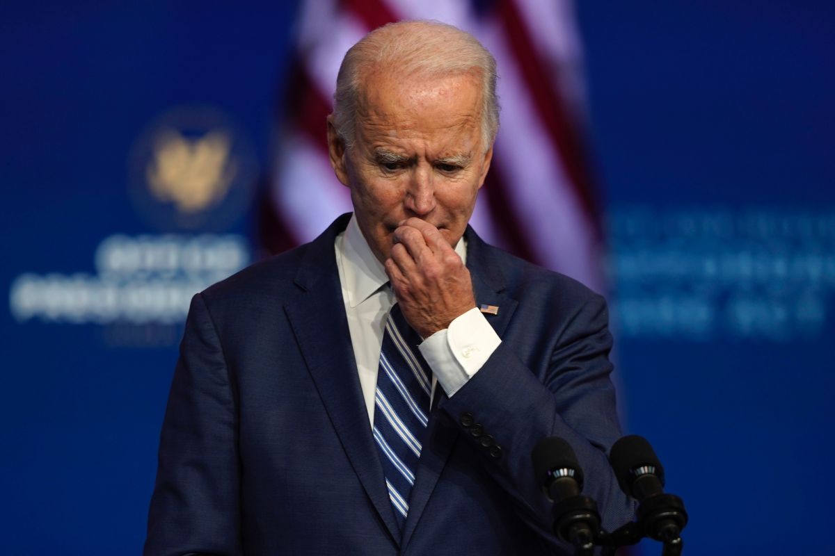 ▲拜登在美東時間11月10日於德拉瓦州舉行記者會，對於川普拒絕承認敗選，他形容這有些尷尬。（圖／美聯社／達志影像）