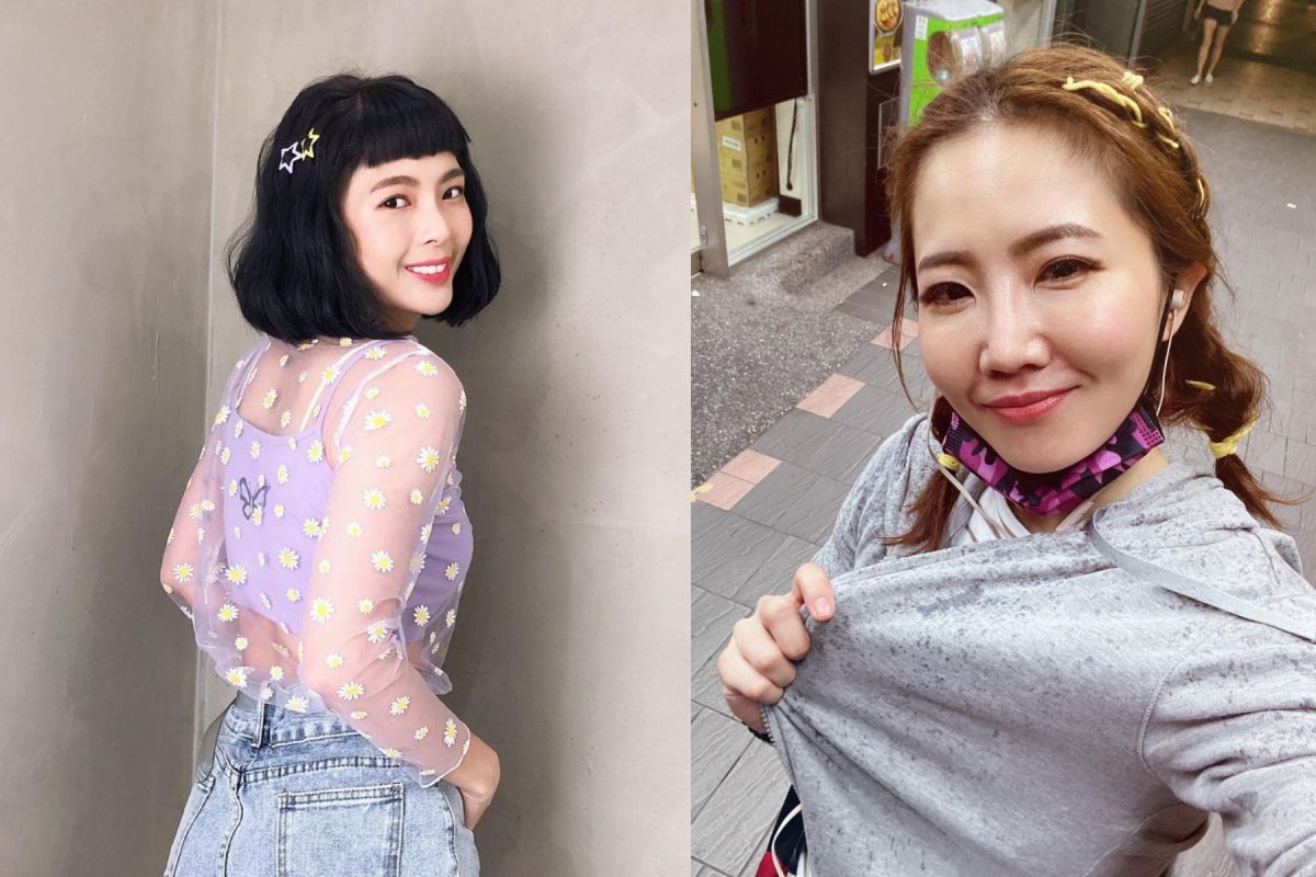 ▲黃沐妍（左）、謝忻（右）泡野外溫泉，「驚人差異」意外走光。（圖／黃沐妍IG、謝忻臉書） 