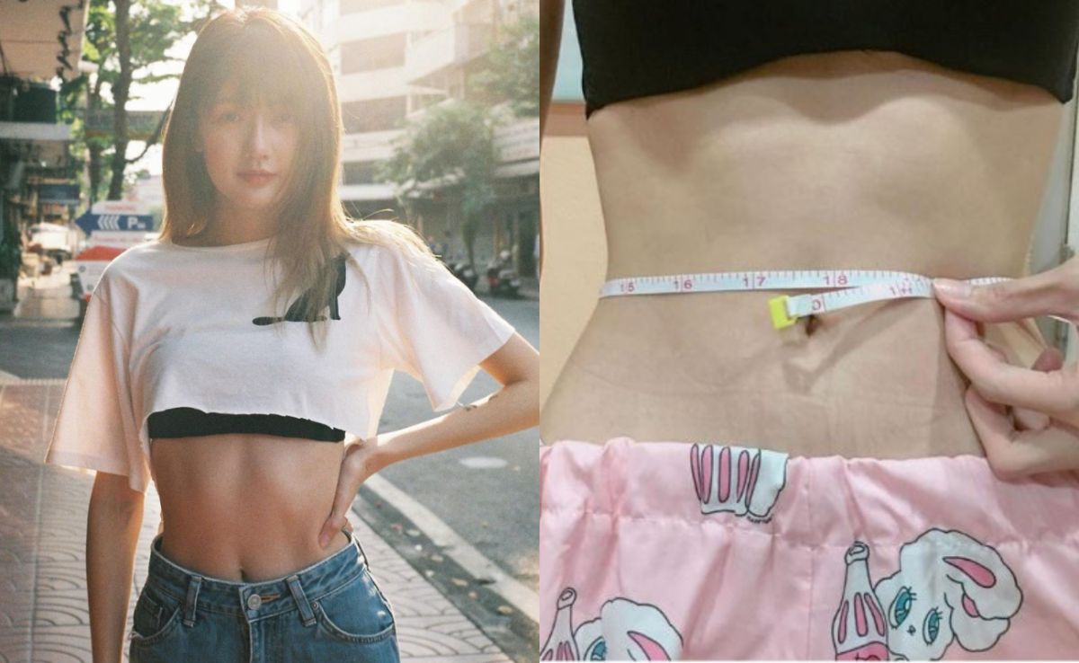 ▲泰國有名美少女sinesyn因為其腰僅有18吋，加上熱愛分享穿搭照而爆紅。（圖／翻攝自IG）