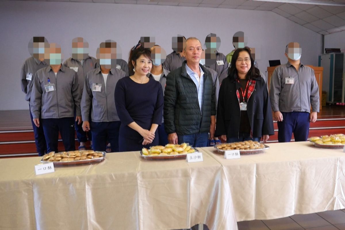 ▲金門監獄今天舉辦「109年度閩式傳統點心技訓班成果發表會」。(圖/ 記者蔡若喬攝)